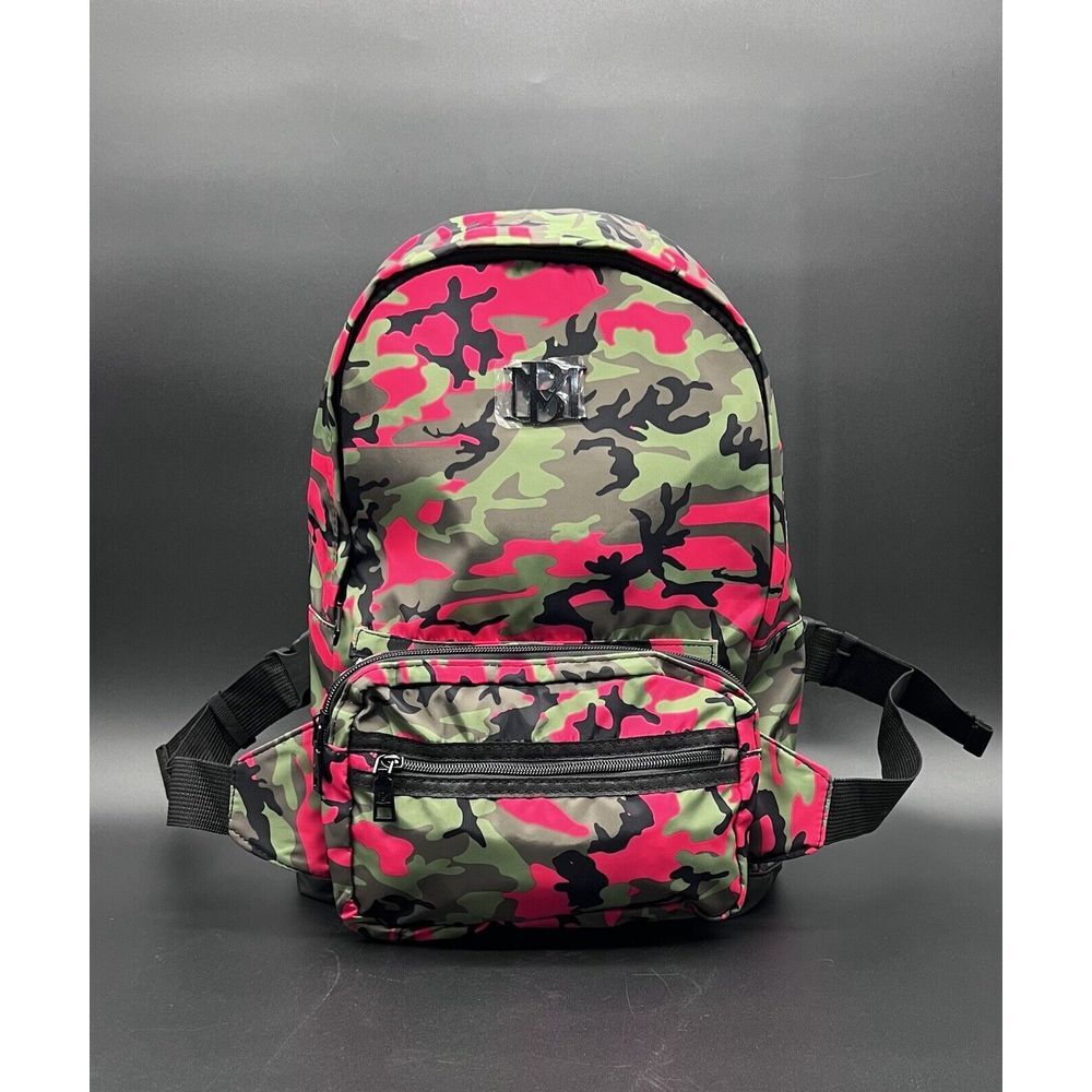 School Backpack‎ Badgley Mischka Nylon Pink Camo